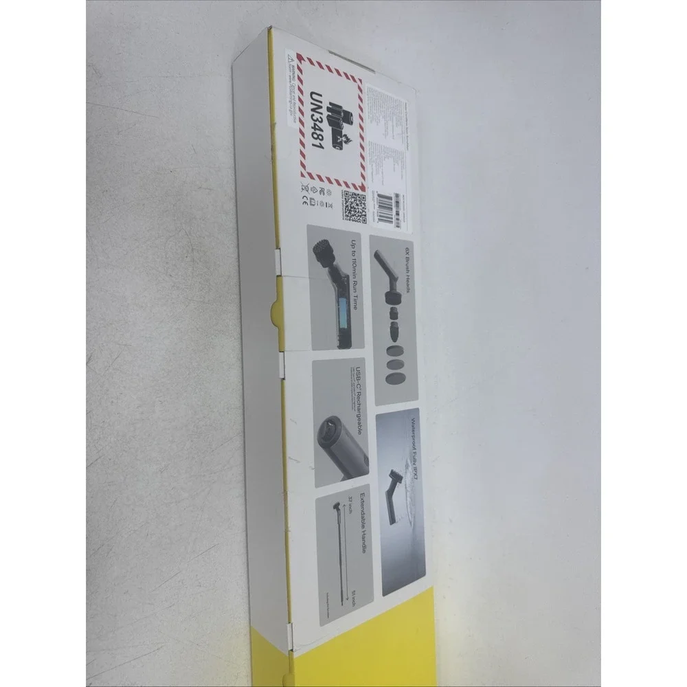 HOTO Cordless Spin Scrubber 2.5 N·M Torque 6 Brush Heads IPX7 Rated